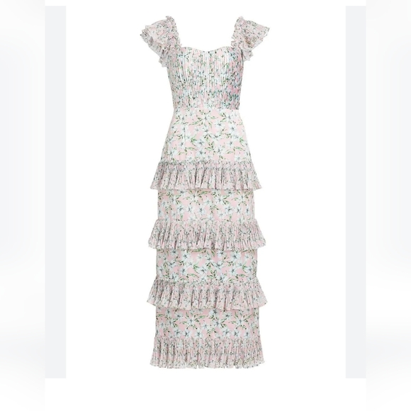 Nwt Amur Grady combo pleated dress size 4 - Picture 3 of 17